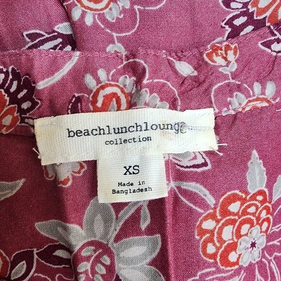 Beach Lunch Lounge Mauve Floral Boho Sleeveless Top (XS) - Picture 6 of 6